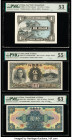 China Group Lot of 5 Examples PMG Choice Uncirculated 64 (2); Choice Uncirculated 63; About Uncirculated 55 EPQ; About Uncirculated 53. Minor stains a...