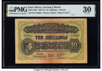East Africa East African Currency Board 10 Shillings 1.1.1947 Pick 29b PMG Very Fine 30. Stains are noted on this example. 

HID09801242017

© 2022 He...