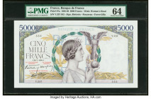 France Banque de France 5000 Francs 20.7.1939 Pick 97a PMG Choice Uncirculated 64. 

HID09801242017

© 2022 Heritage Auctions | All Rights Reserved