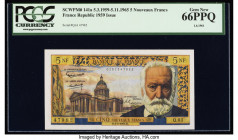 France Banque de France 5 Nouveaux Francs 1.6.1961 Pick 141a PCGS Gem New 66PPQ. 

HID09801242017

© 2022 Heritage Auctions | All Rights Reserved