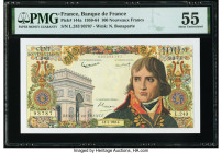 France Banque de France 100 Nouveaux Francs 2.5.1963 Pick 144a PMG About Uncirculated 55. Pinholes are present on this example. 

HID09801242017

© 20...