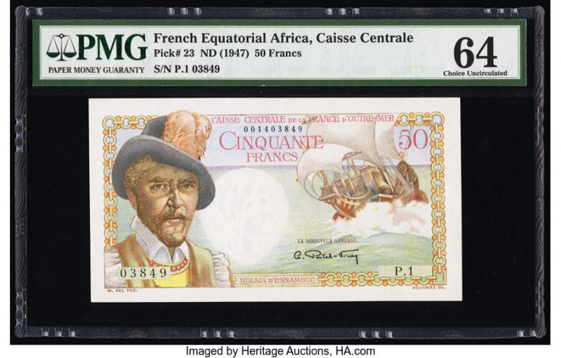 French Equatorial Africa Caisse Centrale de la France d'Outre-Mer 50 Francs ND (...