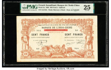 French Somaliland Banque de l'Indochine, Djibouti 100 Francs 2.1.1920 Pick 4a PMG Very Fine 25. Pinholes are noted on this example. 

HID09801242017

...