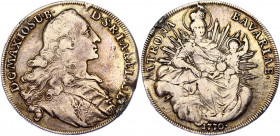 German States Bavaria 1 Konventionsthaler 1770 
KM# 519; N# 14906; Silver; Maximillian III; XF, unmounted.