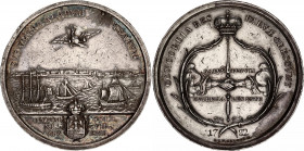 German States Emden Silver Medal 1782
Knyphausen 6314; Silver 61.08 g., 52.00 mm; by B. C. V. Calker; Obv: Coat of Arms of the City in front of a Vie...