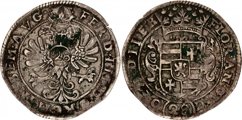 German States Jever 28 Stuber 1637 - 1649 (ND)
KM# 35, N# 78546; Silver; Anton ...