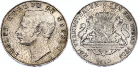 German States Nassau 1 Taler 1860 Z
KM# 75; AKS# 63; J. 60; Dav. 747; N# 113440; Silver; Adolph; F.