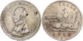 German States Prussia 1 Taler 1818 A
KM# 396; AKS# 13; Olding# 106; N# 26709; Silver; Friedrich Wilhelm III; Mint: Berlin; VF.