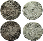 German States Regenstein 2 x 1/24 Taler 1597 - 1599
MB# 27 - 29; Silver; Martin - Johann Ernst; F-VF.