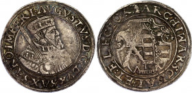 German States Saxony-Albertine 1/4 Taler 1554
MB# 137; Silver; August I; Mint: Annaberg; XF-.