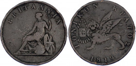 Ionian Islands 1 Obol 1819 
KM# 32, N# 16149; George III; F/VF.