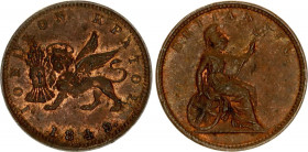 Ionian Islands 1 Lepton 1849.
KM# 34; N# 16151; Copper; VF.