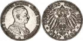 Germany - Empire Prussia 5 Mark 1913 A
KM# 536; J. 114; N# 4714; Silver; Wilhelm II; Mint: Berlin; XF-AUNC.