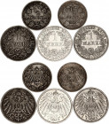 Germany - Empire Lot of 5 Coins 1893 - 1911
Silver; VF/UNC.