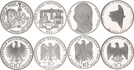 Germany - FRG 4 x 10 Mark 1992 - 1994
Silver., Proof; Various Dates & Motives.