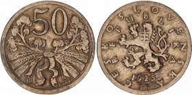 Czechoslovakia 50 Haleru 1925
KM# 2, N# 3970; UNC.