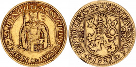 Czechoslovakia 1 Dukat 1923
KM# 8, N# 19852; Gold., 3.48 g.; First Republic; XF+.
