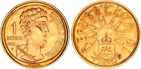 San Marino 1 Scudo 1983 R
KM# 156; N# 93726; Gold (.917) 2.00 g.; Perpetual Freedom; Mint: Rome; Mintage 12'783; UNC.
