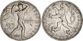 Czechoslovakia 50 Korun 1948
KM# 25, N# 12635; Silver; 3rd Anniversary - Prague Uprising; UNC.