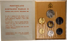 Vatican Mint Set of 7 Coins 1986 with Original Folder
KM# MS91 (KM# 192 - 198); with Silver; John Paul II; Mint: Rome; UNC.