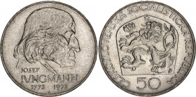 Czechoslovakia 50 Korun 1973
KM# 79, N# 12638; Silver; 200th Anniversary - Birth of Josef Jungmann; UNC.