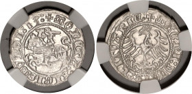 Lithuania 1/2 Grosz 1513 NGC MS 64
Ivanauskas 1S83-4.; Silver; Sigismund I the Old (1506-1548) Mint: Vilnius; UNC.
