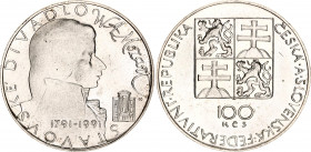 Czechoslovakia 100 Korun 1991
KM# 154, N# 12665; Silver; 200th Anniversary - Death of Wolfgang Amadeus Mozart; UNC.