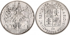 Czechoslovakia 100 Korun 1992
KM# 160, N# 20237; Silver; 175 Years - Moravian Museum in Brno; UNC.