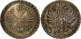 Austrian Netherlands 1/2 Kronentaler 1767
KM# 19; N# 27849; Silver; Maria Theresia; XF-, weak strike.