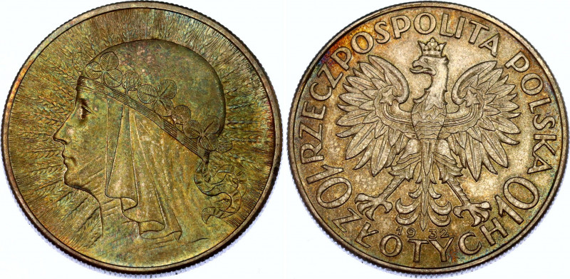 Poland 10 Zlotych 1932 b.z
Y# 22; N# 11014; Silver; XF/AUNC with amazing toning...