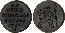 Austrian Netherlands 1 Liard 1790 
KM# 44, N# 28668; Insurrection Coinage; AUNC/UNC.