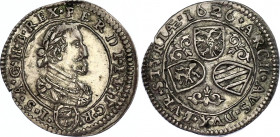 Austria 3 Kreuzer 1626
KM# 493; Silver; RDR, Haus Habsburg, Ferdinand II, Graz mint, Styria; XF, mint luster.