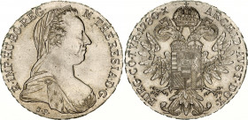 Austria 1 Taler 1780 SF Restrike
KM# T1; Silver; Maria Theresia; UNC.
