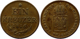 Austria 1 Kreuzer 1816 A
KM# 2113; Franz I; AUNC.