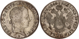 Austria 20 Kreuzer 1848 A
KM# 2208; N# 18459; Silver; Ferdinand I; Mint: Vienna; AUNC.