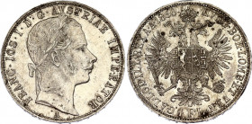 Austria 1 Florin 1860 A
KM# 2219, N# 7004; Silver; Franz Joseph I; UNC, with Hairlines.