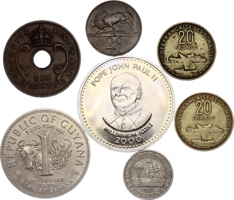 Africa Lot of 7 Coins 1952 - 2000
Various Countries, Dates, Denominations & Mot...