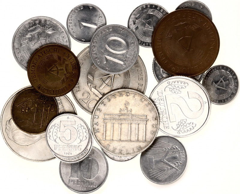 Germany - DDR Lot of 19 Coins 1949 - 1972
Bronze; Copper-Nickel; Aluminium; XF-...