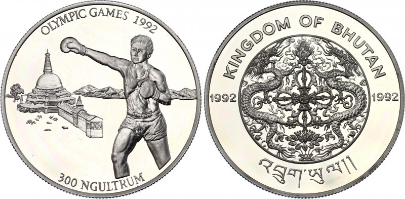 Bhutan 300 Ngultrum 1992
KM# 77; N# 55035; Silver., Proof; 1992 Summer Olympics...