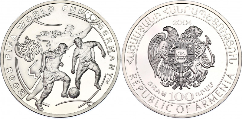 Armenia 100 Dram 2004
KM# 111; Schön# 61; N# 68705; Silver; FIFA World Cup - Ge...