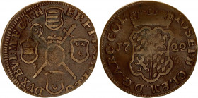 Liege 1 Liard 1722 
KM# 126, N# 45260; Joseph Clemens of Bavaria; XF-.