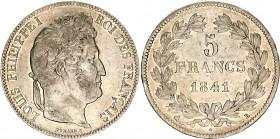 Belgium 5 Francs 1841 B
KM# 3, N# 3653; Silver; Louis Philippe I; XF+, mint luster remains.