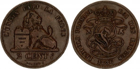 Belgium 2 Centimes 1836 
KM# 4, N# 269; Leopold I; XF.