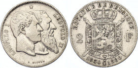 Belgium 2 Franc 1880 
KM# 39, N# 280; Silver; Leopold II; Fifty Years of the Belgian Independence; XF-.