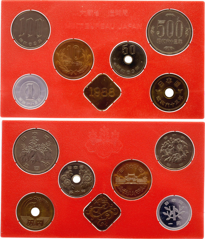 Japan Annual Coin Set 1988
KM# MS22; With original package.