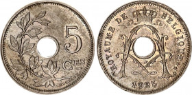 Belgium 5 Centimes 1925
KM# 66, Schön# 36, LA# BFM-22; N# 290; Copper-Nickel; Albert I (1909-1934); UNC.