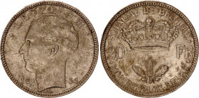 Belgium 20 Francs 1935
KM# 105, LA# BFM-169, LA# BFM-170, Schön# 69; N# 2138; Silver; Leopold III (1934-1951); AUNC.