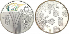 Ukraine 10 Hryven 2018 
N# 133677; Silver., Proof; Colour; With hologram; Olympiad 2018.