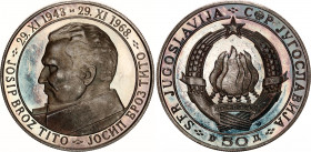 Yugoslavia 50 Dinara 1968
KM# 50; Schön# 45; N# 18312; Silver; 25th Anniversary of Republic; Proof Toned.