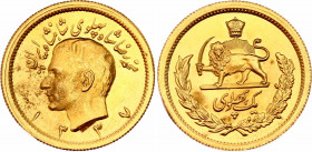 Iran 1 Pahlavi 1958 AH 1337
KM# 1162; Fr# 101; N# 29163; Gold (.900) 8.14 g.; Mohammad Reza; AUNC/UNC.